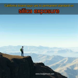 Artistic representation for California board says yes to permanent standard on silica exposure