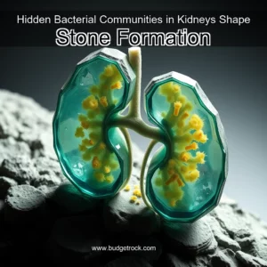 Artistic representation for Hidden Bacterial Communities in Kidneys Shape Stone Formation