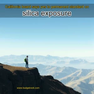 Artistic representation for California board says yes to permanent standard on silica exposure