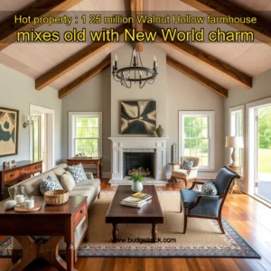 Artistic representation for Hot property : 1 25 million Walnut Hollow farmhouse mixes old with New World charm