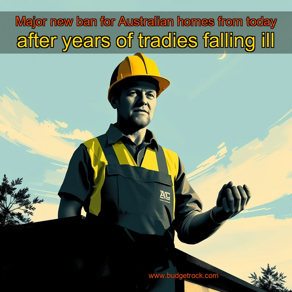 You are currently viewing Major new ban for Australian homes from today after years of tradies falling ill