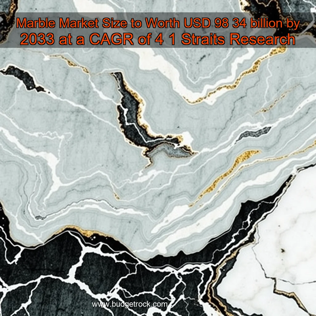 Read more about the article Marble Market Size to Worth USD 98  34 billion by 2033  at a CAGR of 4  1   Straits Research