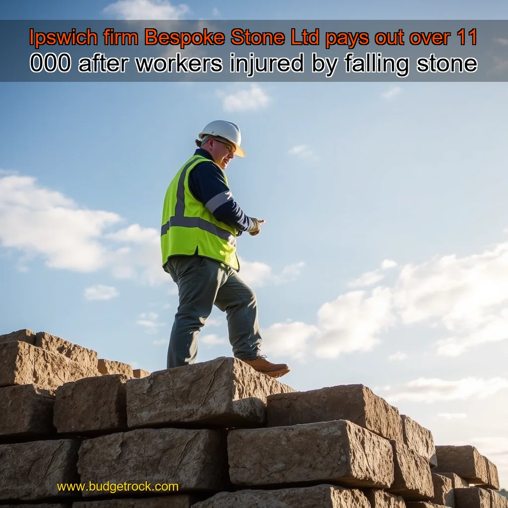 Read more about the article Ipswich firm Bespoke Stone Ltd pays out over 11  000 after workers injured by falling stone