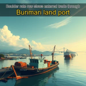 Read more about the article Boulder rate row slows external trade through Burimari land port