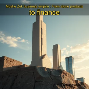 Artistic representation for Moshe Zuk business empire : From stone products to finance