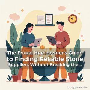Artistic representation for The Frugal Homeowner's Guide to Finding Reliable Stone Suppliers Without Breaking the Bank