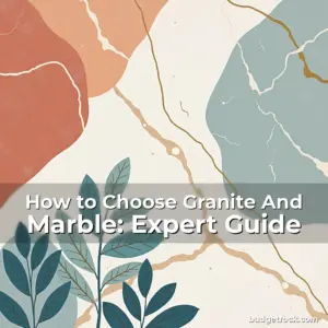 Artistic representation for How to Choose Granite And Marble: Expert Guide
