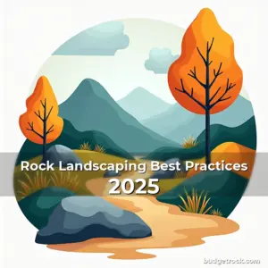 Artistic representation for Rock Landscaping Best Practices 2025