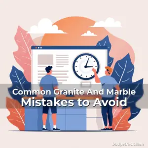 Artistic representation for Common Granite And Marble Mistakes to Avoid
