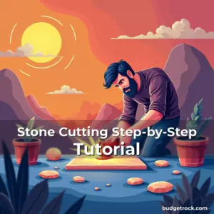 Artistic representation for Stone Cutting Step-by-Step Tutorial